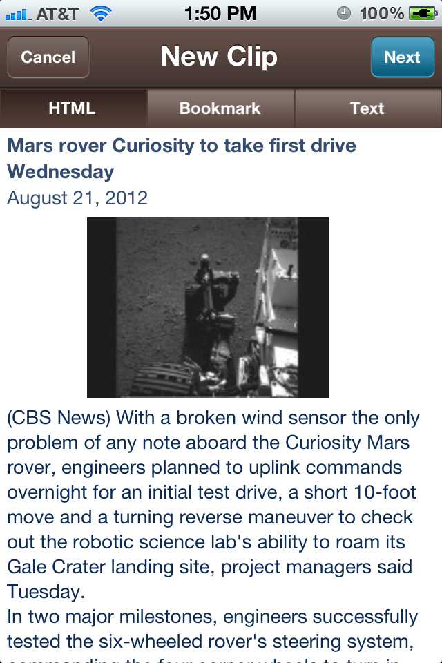 iPhone Screenshot 1